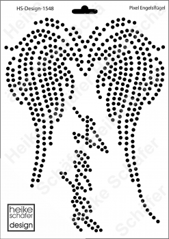 Schablone-Stencil A4 112-1548 Pixel Engelsflügel